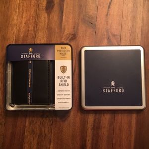 Stafford trifold wallet.